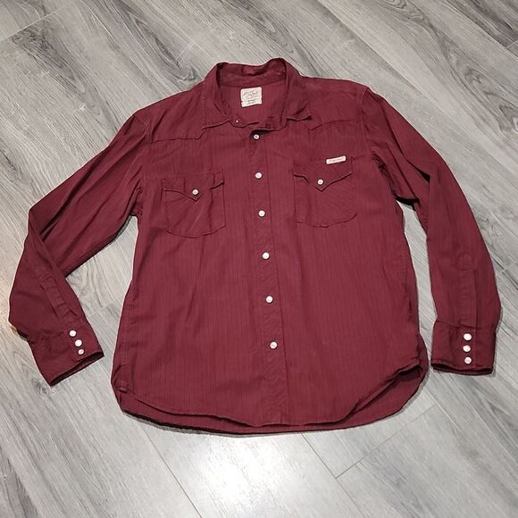 Lucky Brand Other - Vintage Striped Lucky Brand Pearl Western Snap Long Sleeve Shirt